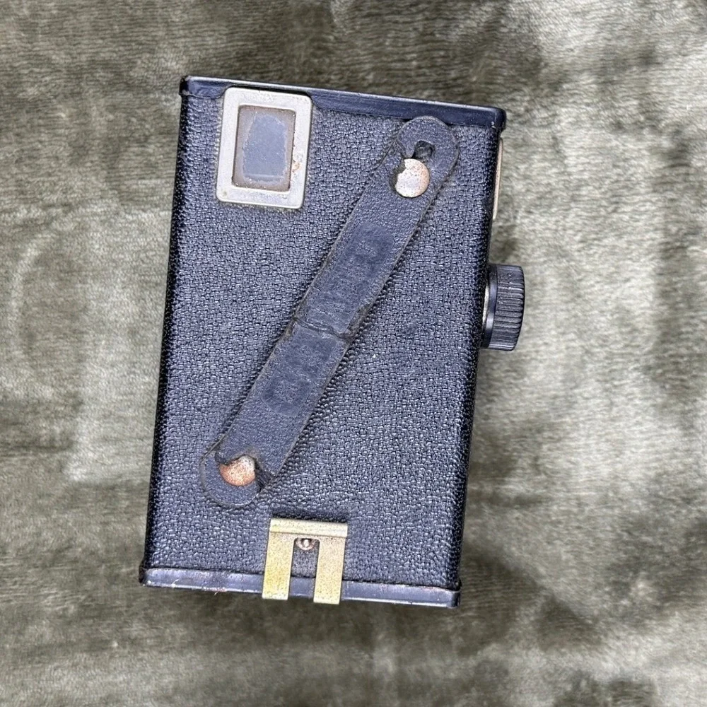 Vintage Ansco B2 Cadet Box Camera 120 Film Art Deco Black USA‎ 1930s